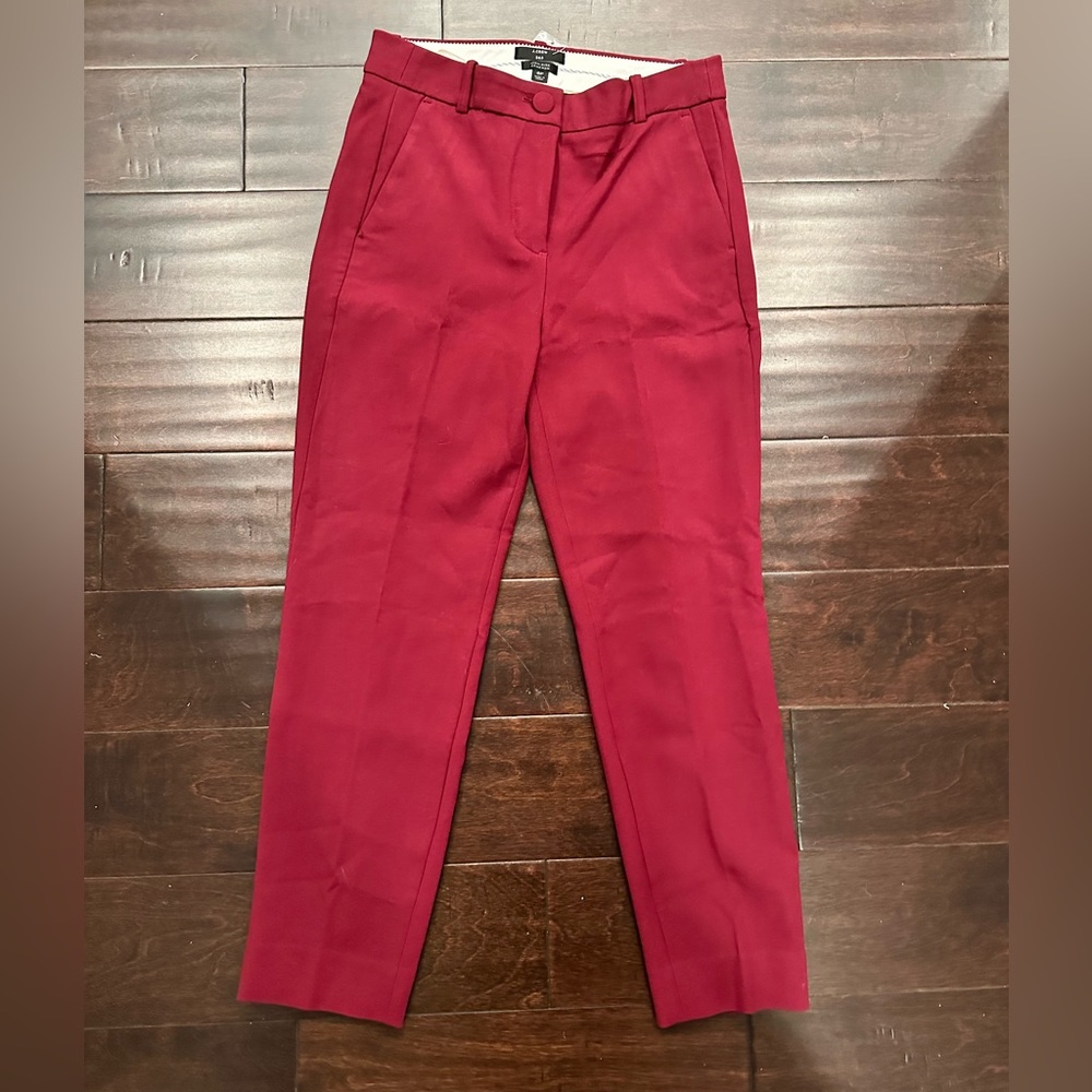 J.Crew Hi-rise Cameron pant in 6 petite, burgundy, NWT